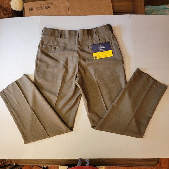 Stafford Classic Fit - Brown Men's Slacks - Size 36x32 - NWT - Picture 2 of 7